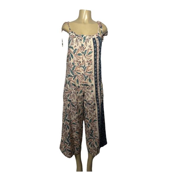 Tysa Romper Womens 0 XS/S Crop Ikat Tie Straps Boho Jumper One Piece Rel… - Picture 1 of 12